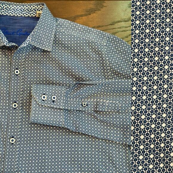 Robert Graham Button Down Dress Shirt Size Medium - Picture 1 of 11